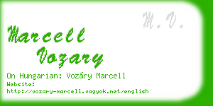 marcell vozary business card