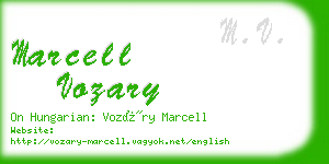 marcell vozary business card